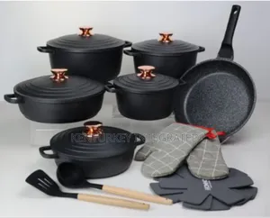6pcs Donnor Granite Cookware Set(Pots, Frying Pan, Utensils)