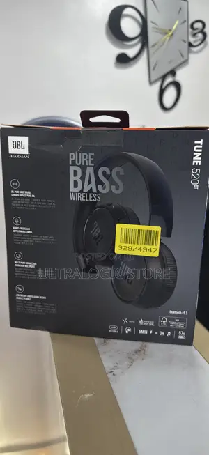 New JBL Tune 520bt Wireless on-Ear Headphones (Black)