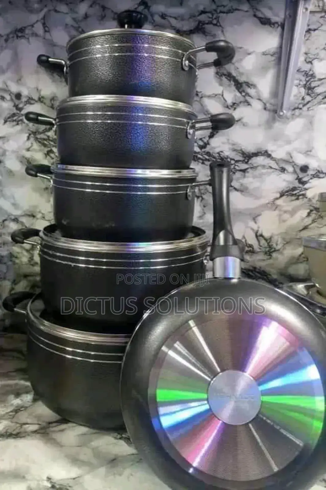 11pcs Non Stick Pot Set With Frying Pan