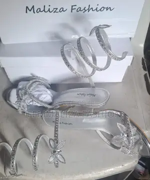 Ankle Spiral Rhinestone Ladies Heels