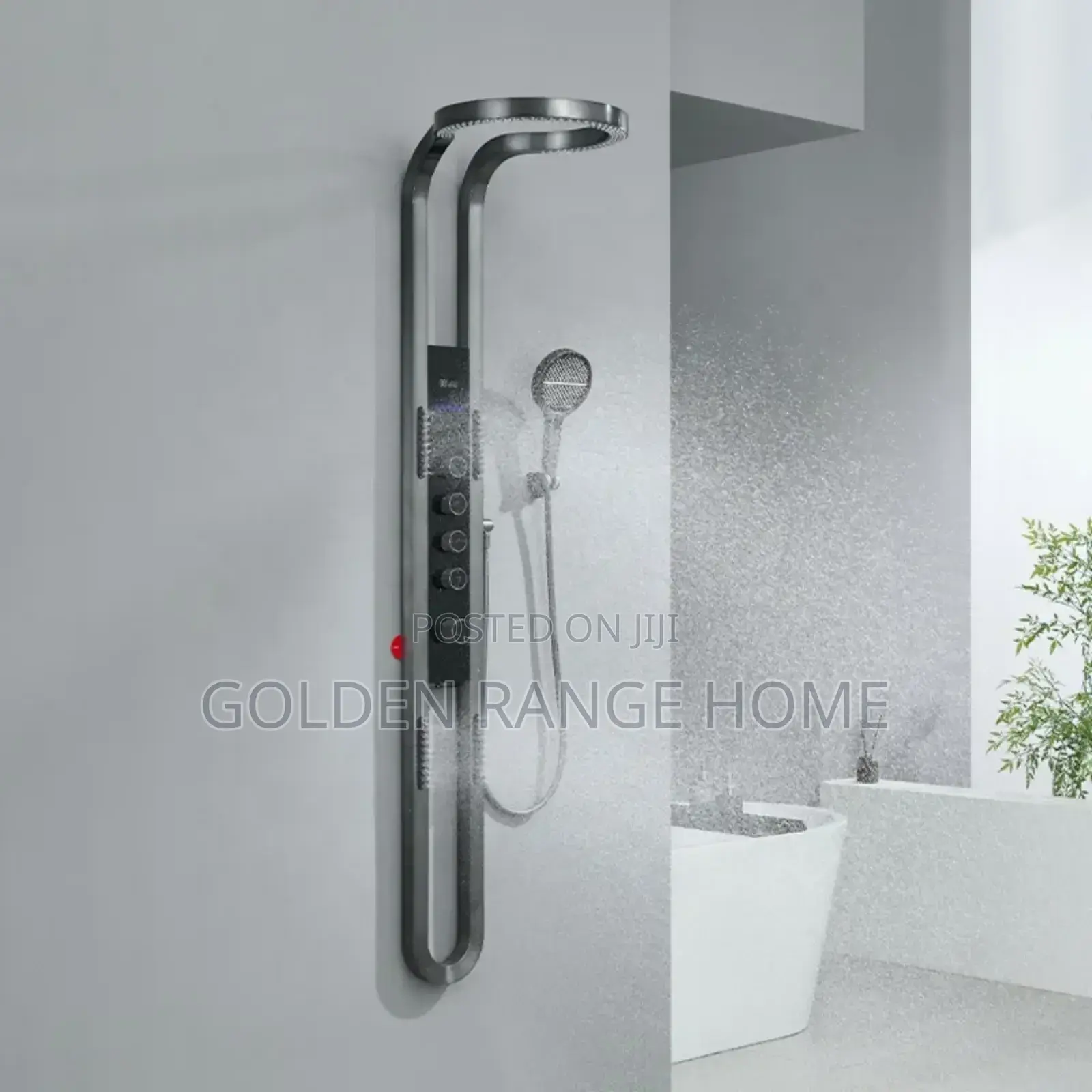 Rainfall Bathroom Shower Set With Waterfall Led Shower Panel
