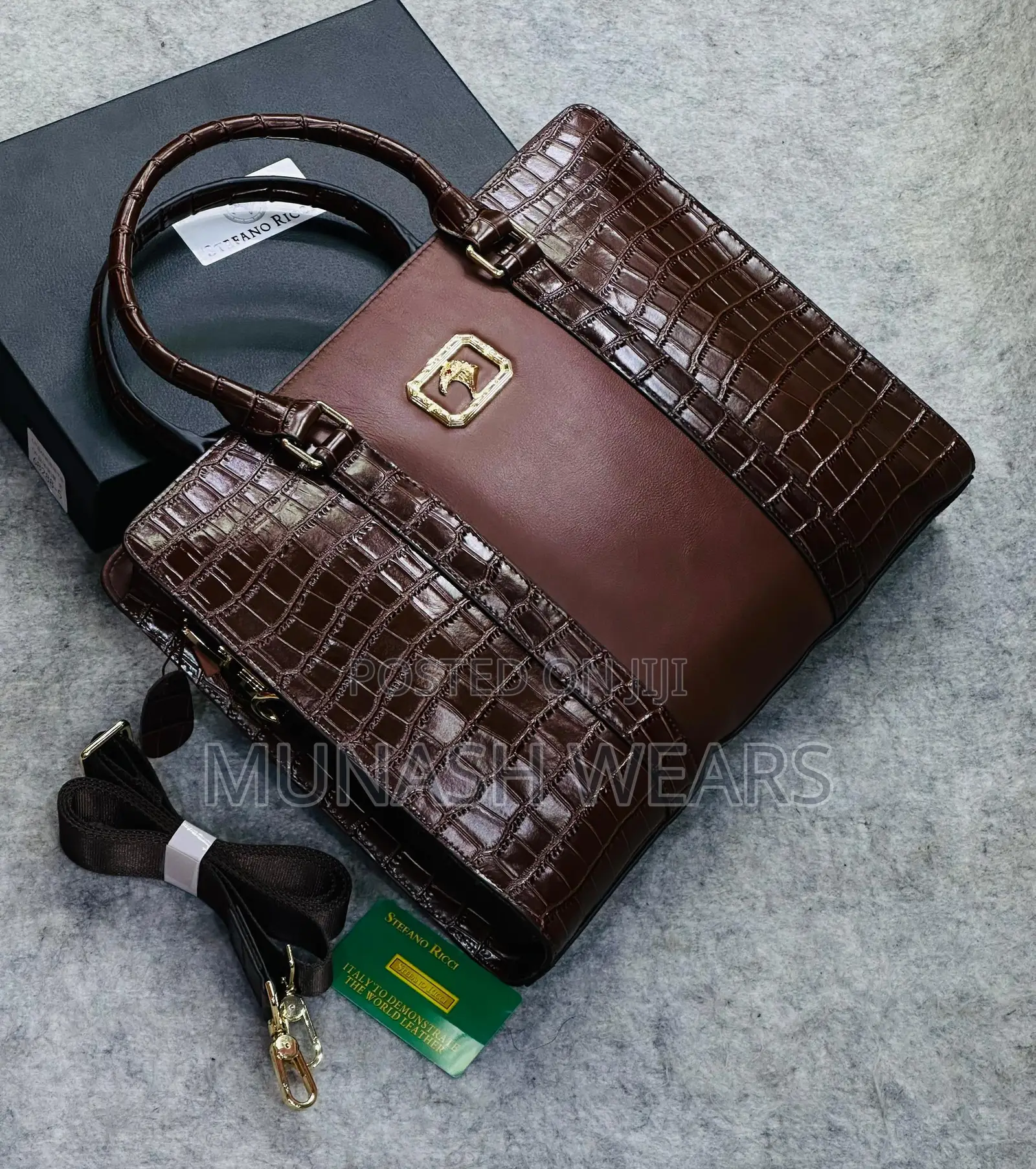 Stefan Ricci Original Leather Laptop Bag