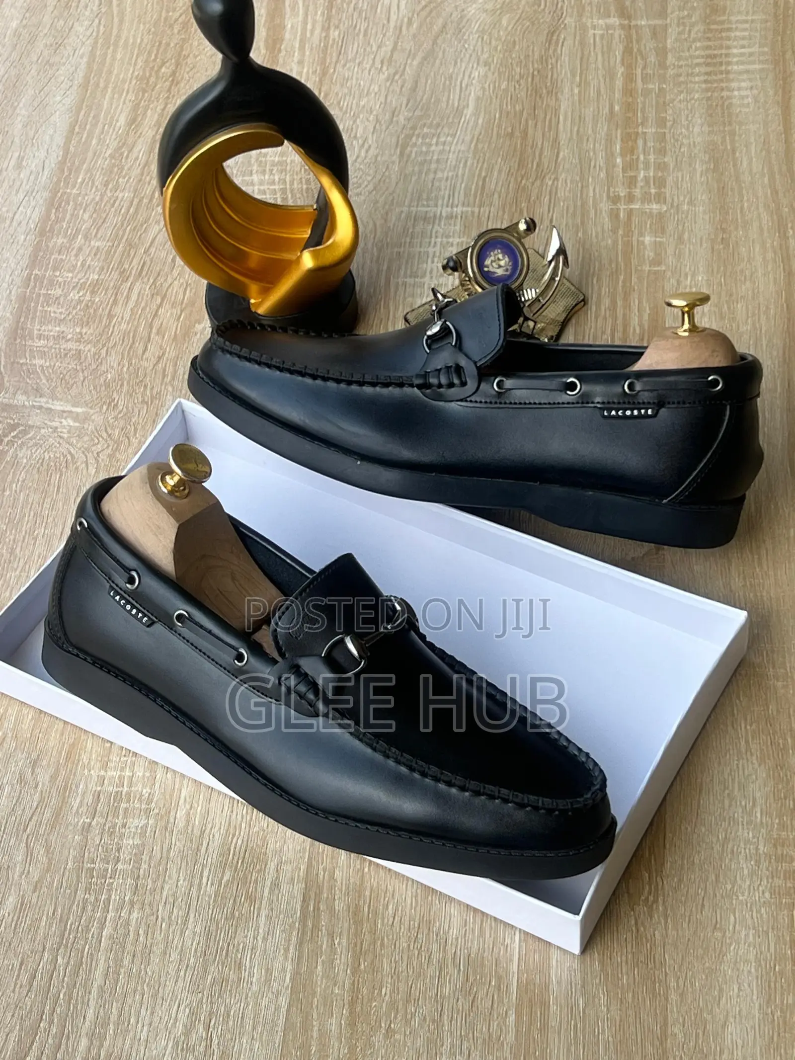 Lacoste Premium Leather Flat Loafers