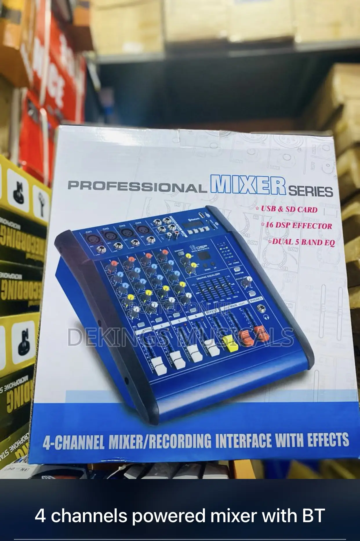 Yamaha 4 Channel Powered Mixer - Usb & Bluetooth Mixer Amp