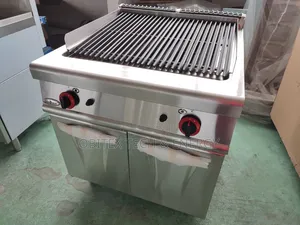 Gas Lava Rock Grill Stainless Steel Commercial Griddle