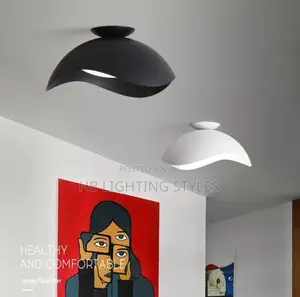American Minimalism Black White Led Ceiling Light