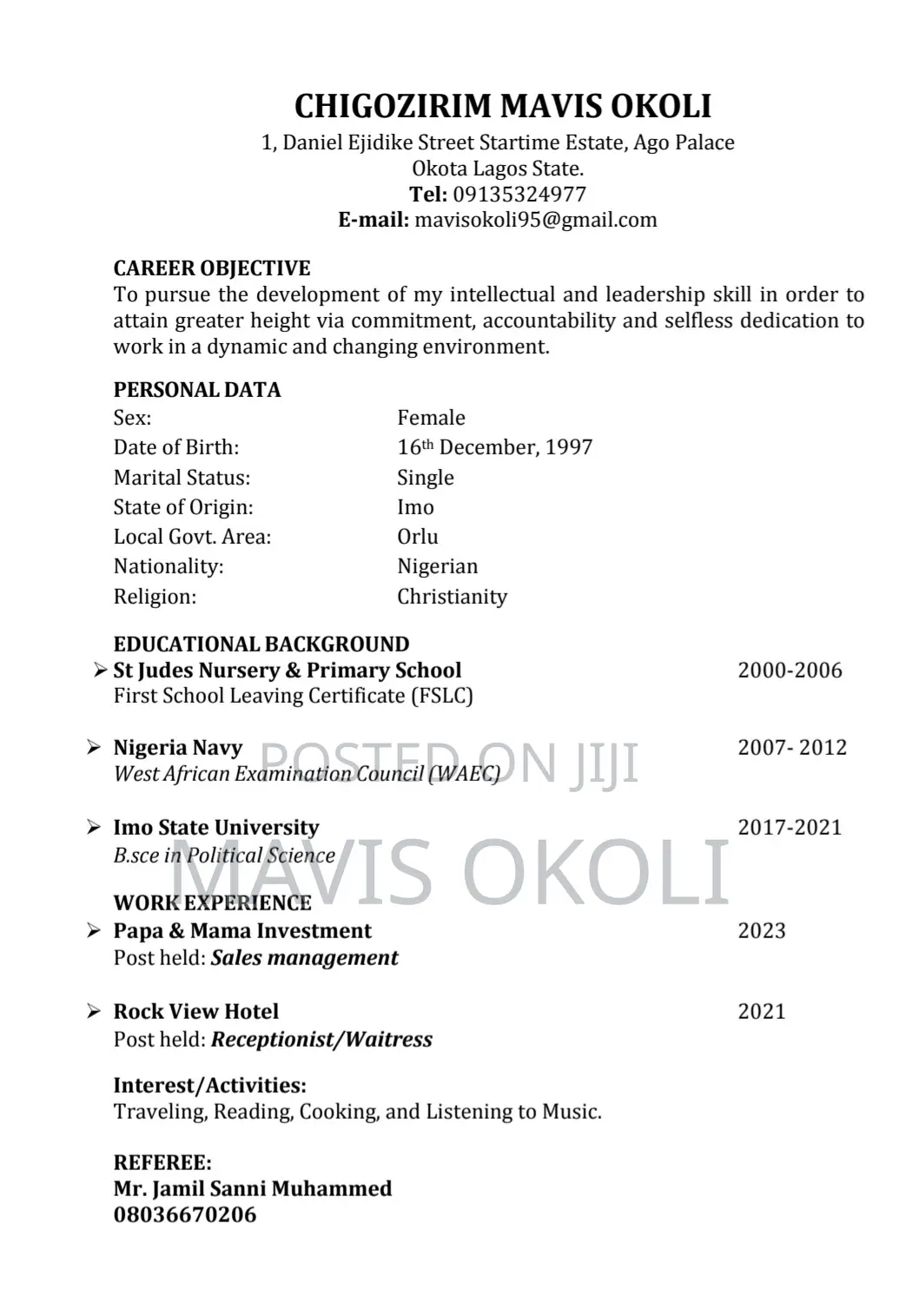 Accounting Finance Cv