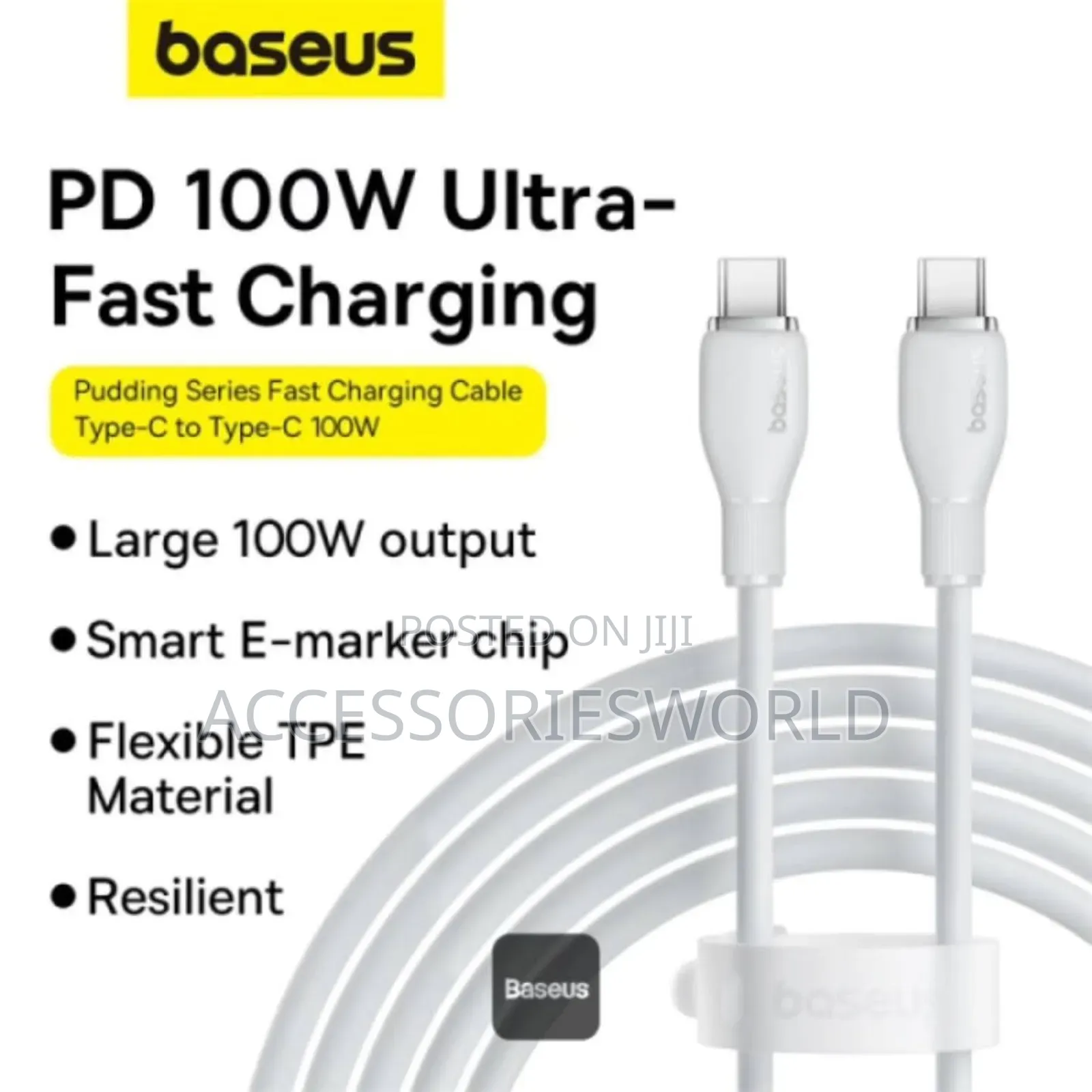 Baseus Fast Charging Cable Type-C to Type-C 100w 5a 2m