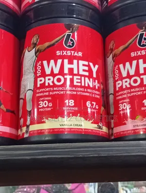 Sixstar Whey Protein+ Powder Vanilla Strawberry Flavours