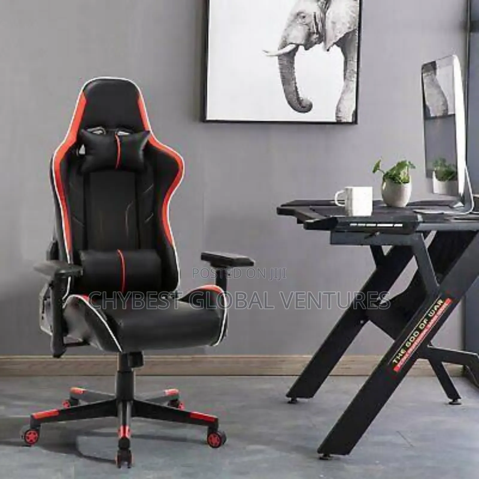 Non Adjustable Table With Gaming Chair