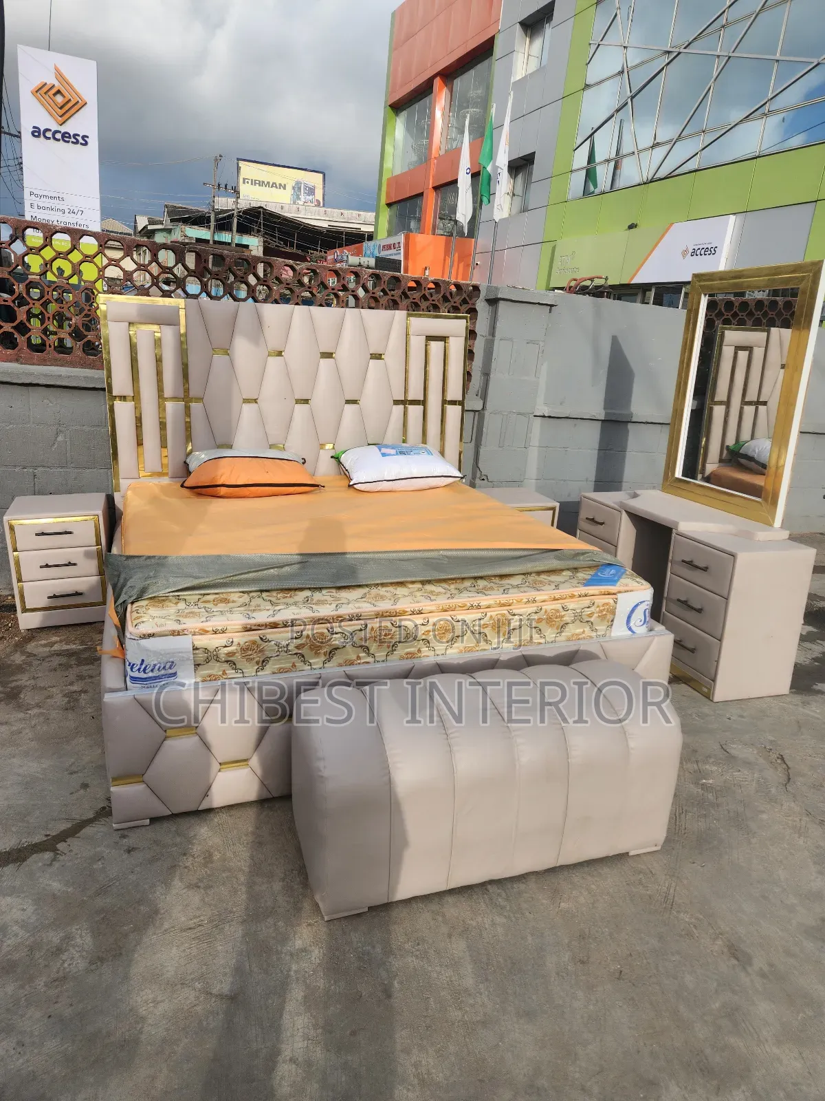 Modernized 6by6 Luxury Leather Bed Frame