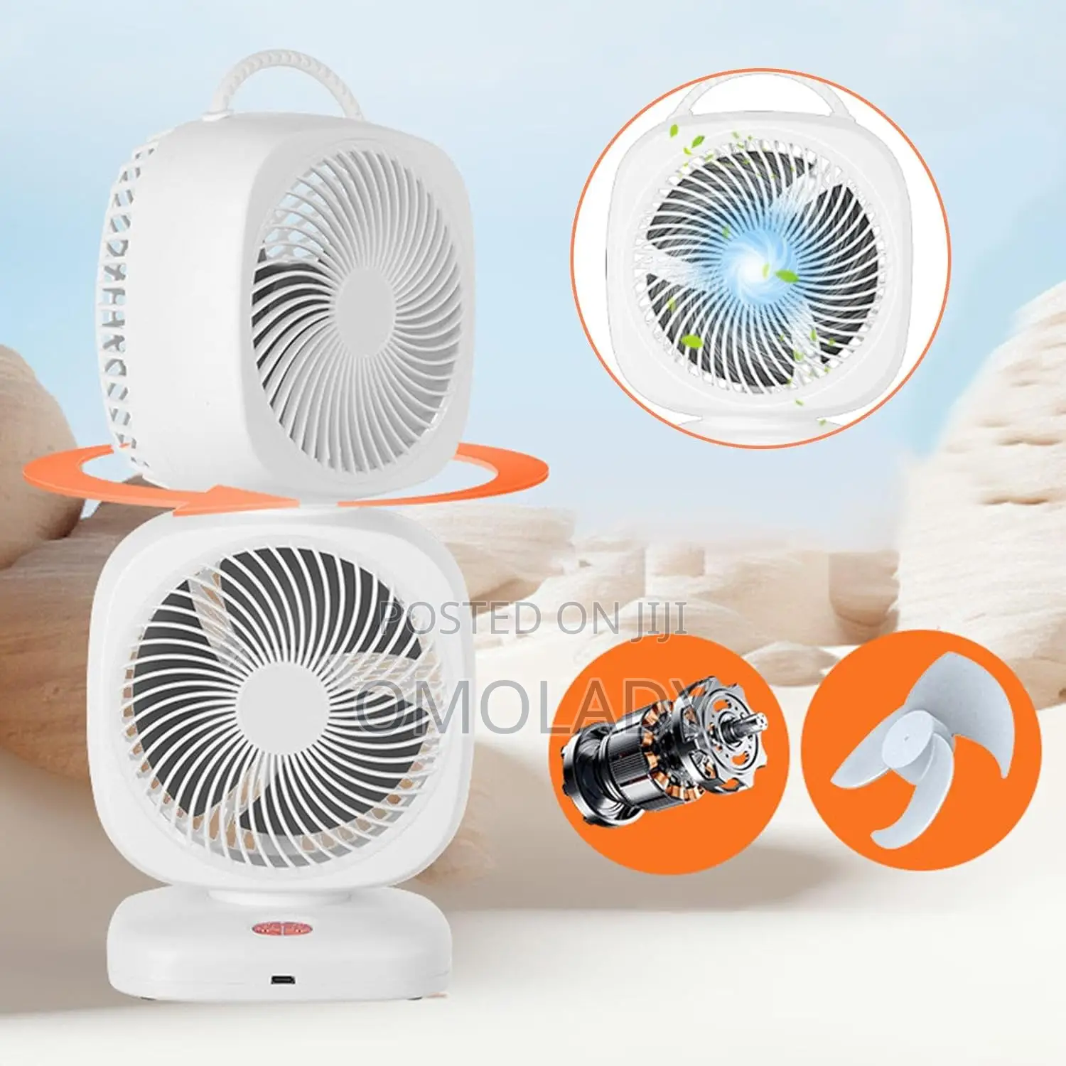 Double-Layer Rechargeable Circulation Fan
