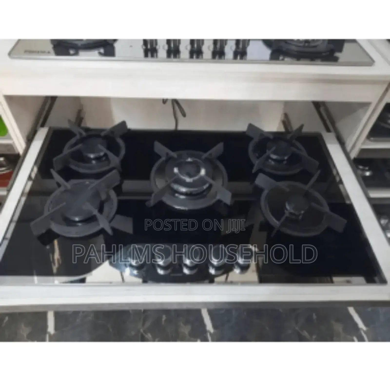 Built-in 90cm Phiima Tempered Glass 5 Burner Gas Hob