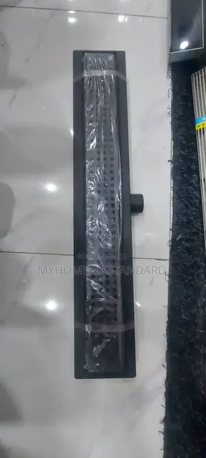60cm Floor Drainer Side Exit Black