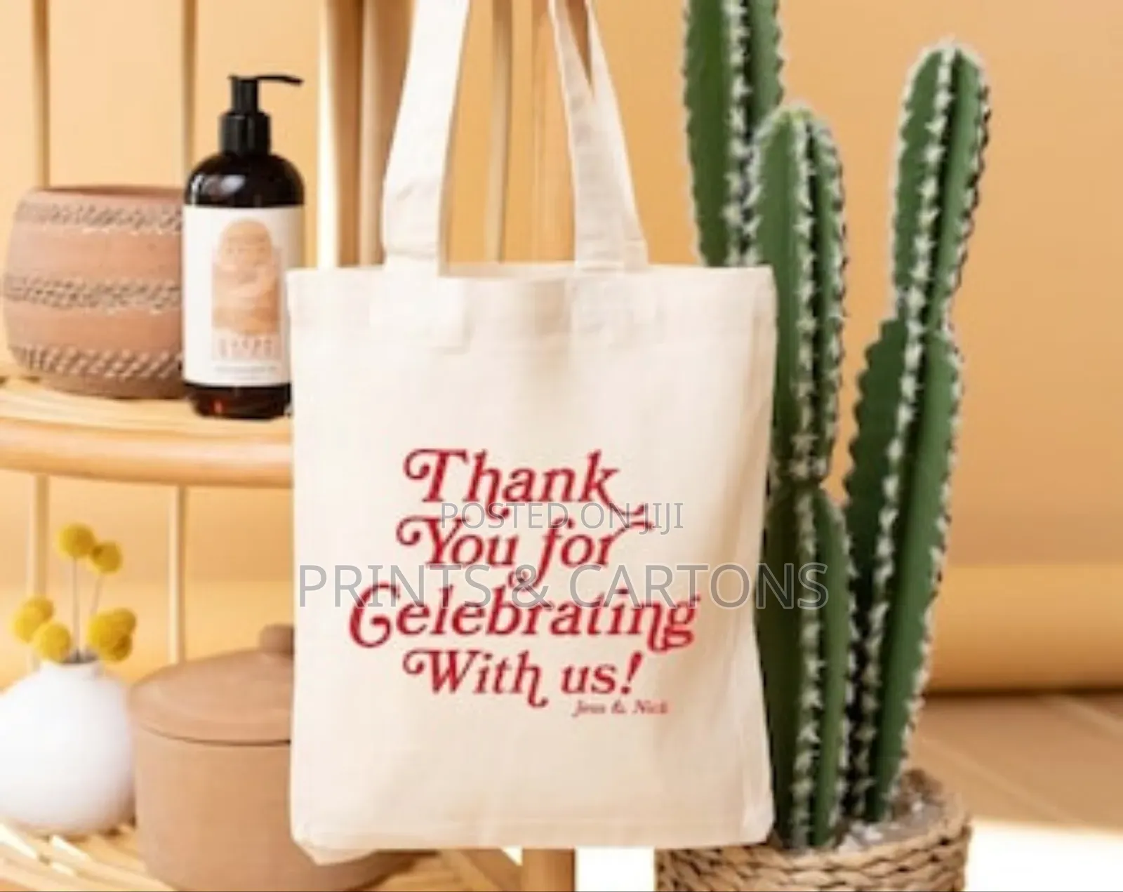 Printed Tote B for Shops