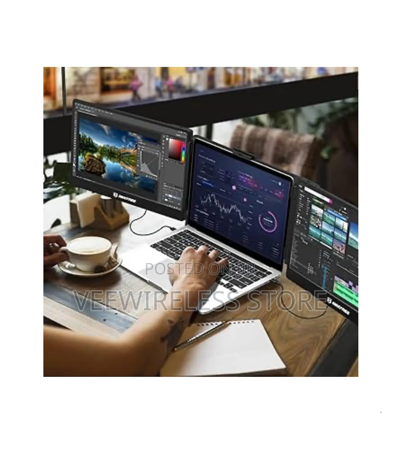 S2 Triple Monitor for Laptop Portable Screen Extender