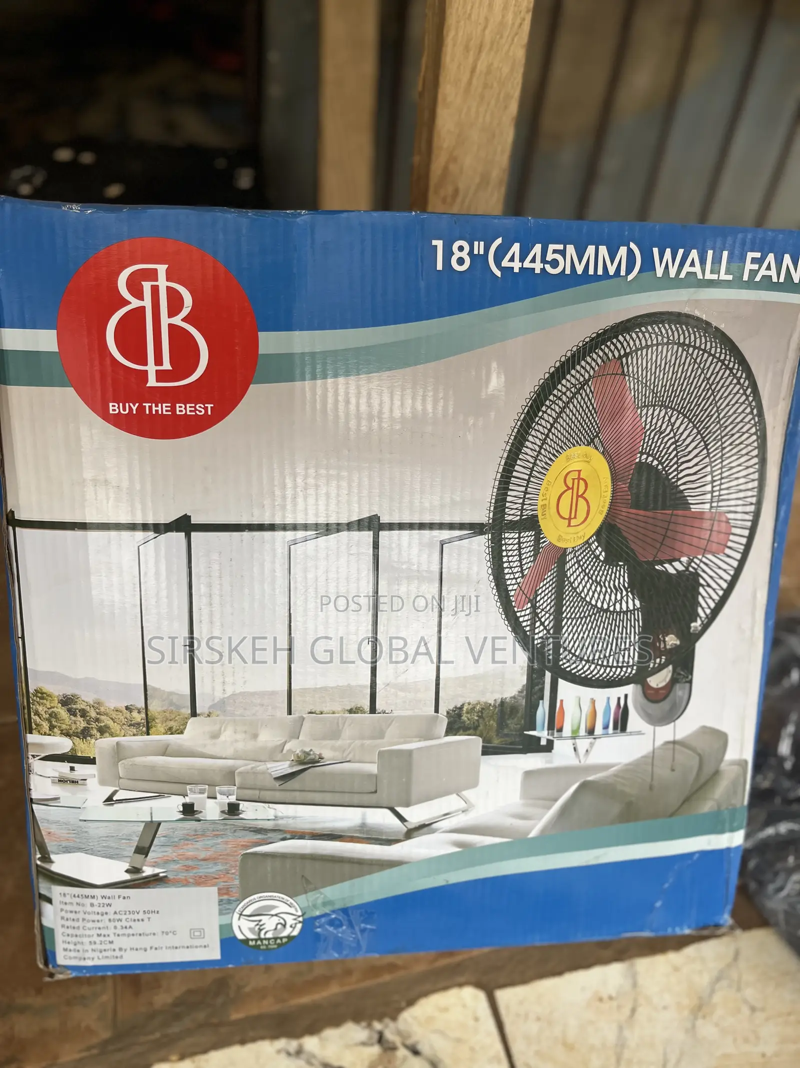 18” Bb Wall Fan