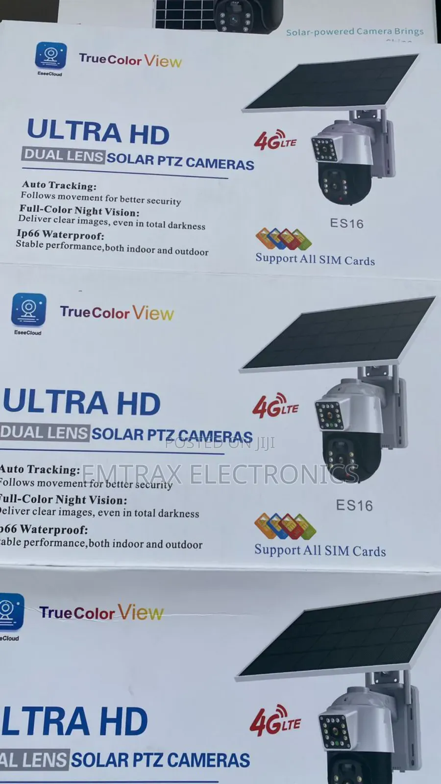 Ultra Hd Dual Lens Solar PTZ Camera Auto Tracking