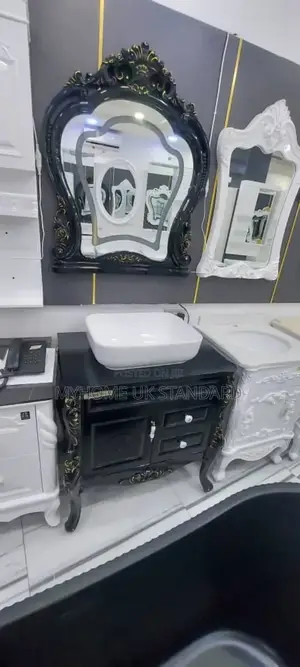 Royal Black Cabinet With Sensor Mirror