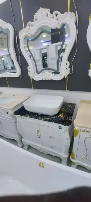 Black and White Free Standing Cabinet