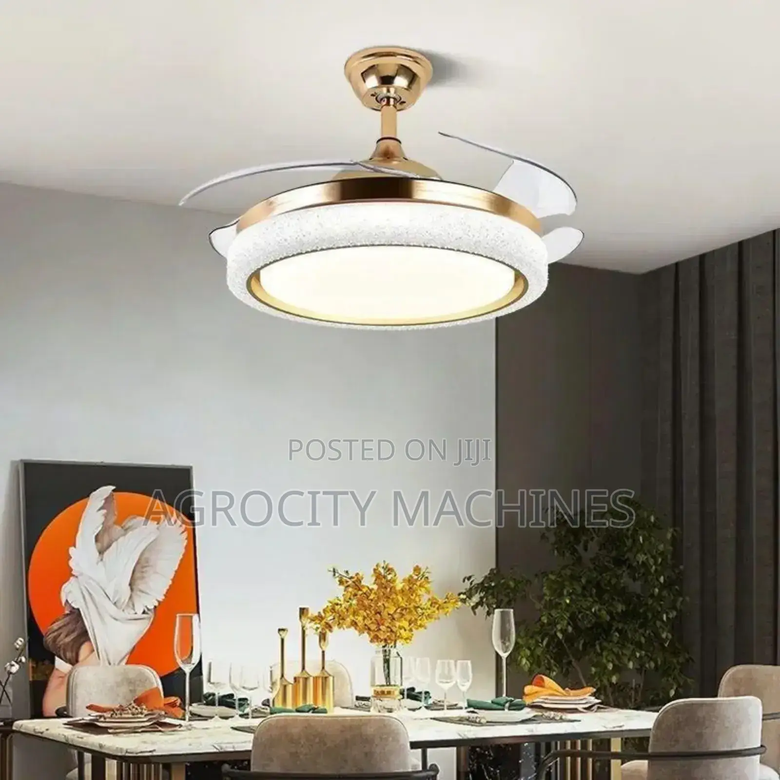 Luxurious Led Fan Chandelier