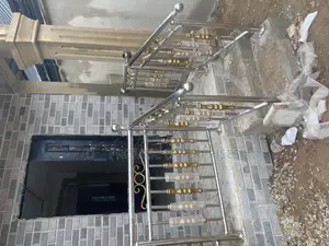 Stainless Steel Handrails Gold Design