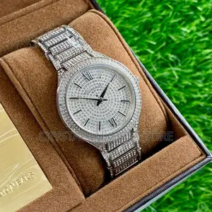 Photo - Michael Kors Quality Luxury Men Chain Strap Iced Wristwatch