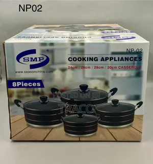 SMP 8pcs Non-Stick Cooking Pots