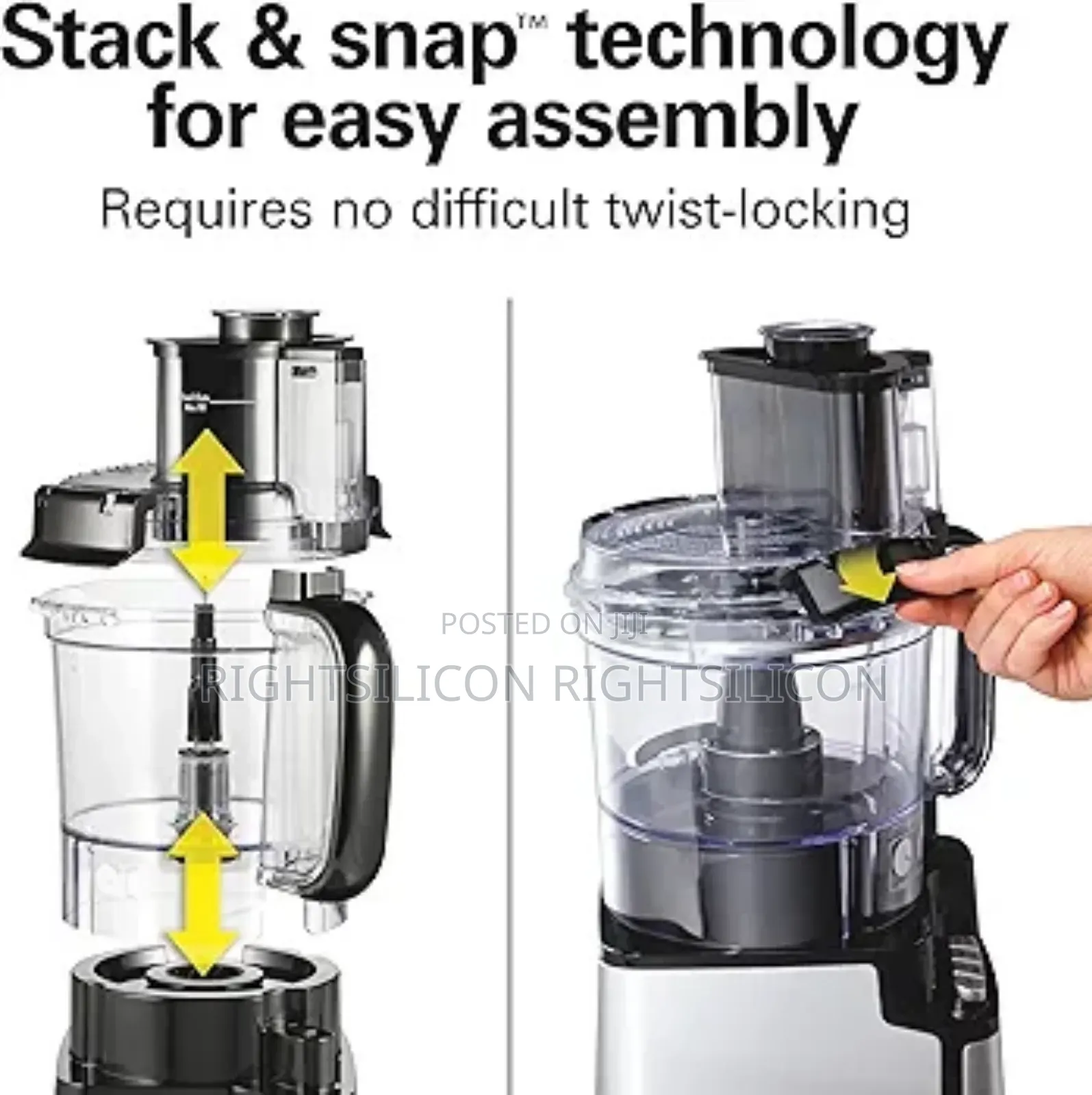 Usa Hamilton Beach Stack Snap Food Processor and Vegetable