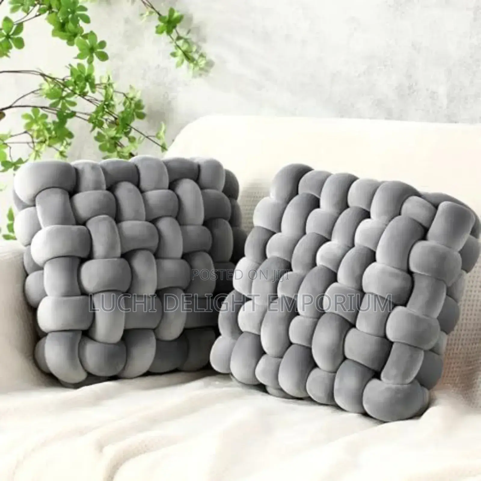 Decorative Throw Soft Cushion Pillow Knots Pillow