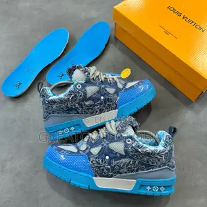 New Louis Vuitton Skate Blue-Denim Snks”