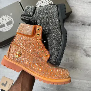 Original Custom Swarovski Timberland Crystals 6-Inch Boot