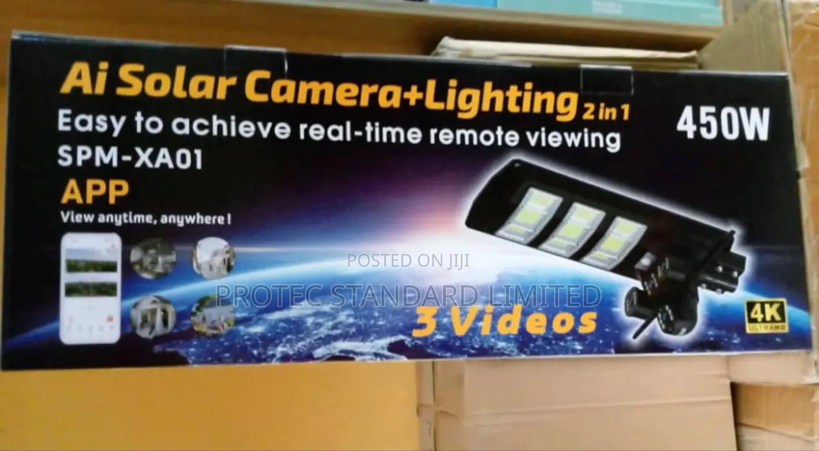Solar Camera Double Lens With Light 450w