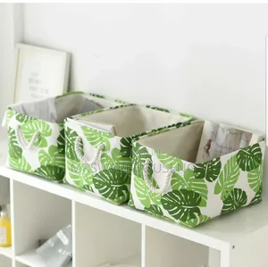 Collapsible Canvas Storage Baskets Organizers With Rope Hand