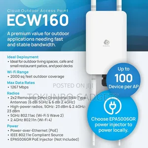Engenius Cloud Managed Ecw160 11ac Wave 2 2x2 Access Point