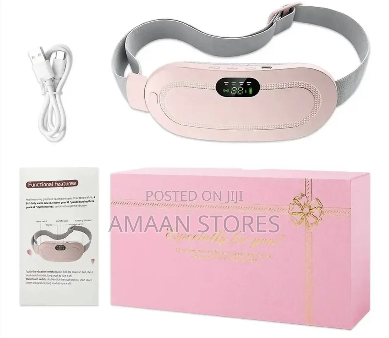 Wireless Menstrual Heating Pad With Massage Usb Charge
