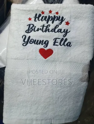 Cotton Hand Towel With Embroidery