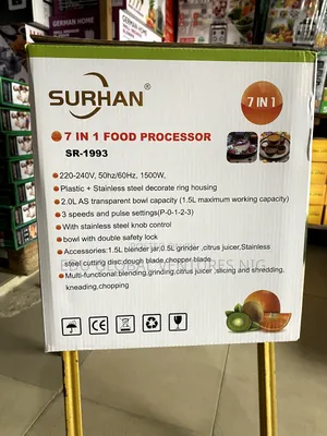 Surhan 7 in 1 Food Processor 1500watts, 2 Litres Bowl Capaci