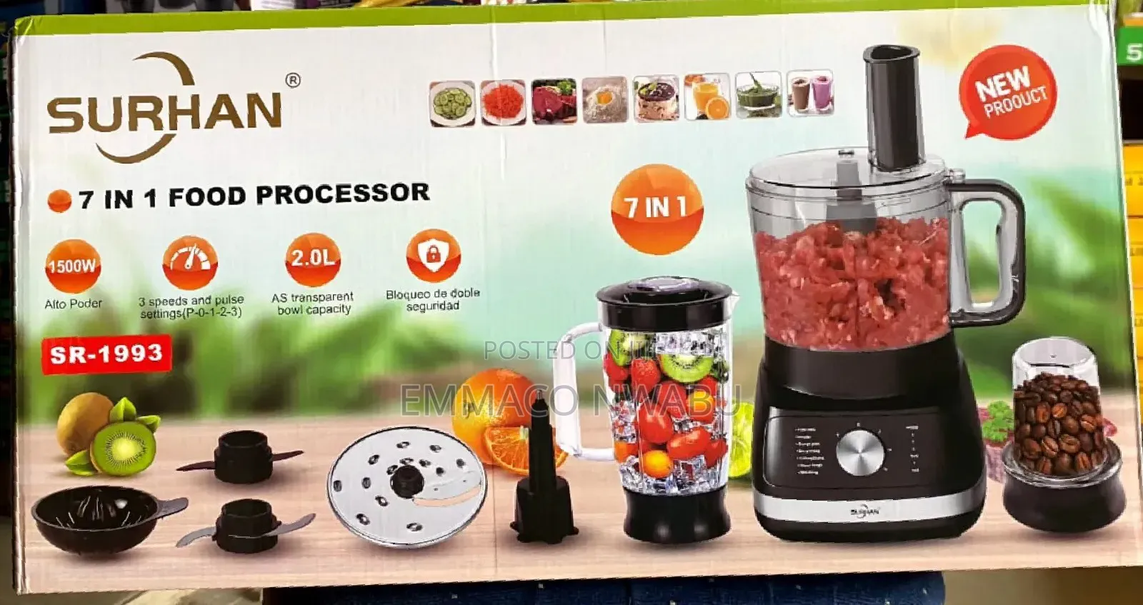 Surhan 7 in 1 Food Processor. 1500watts