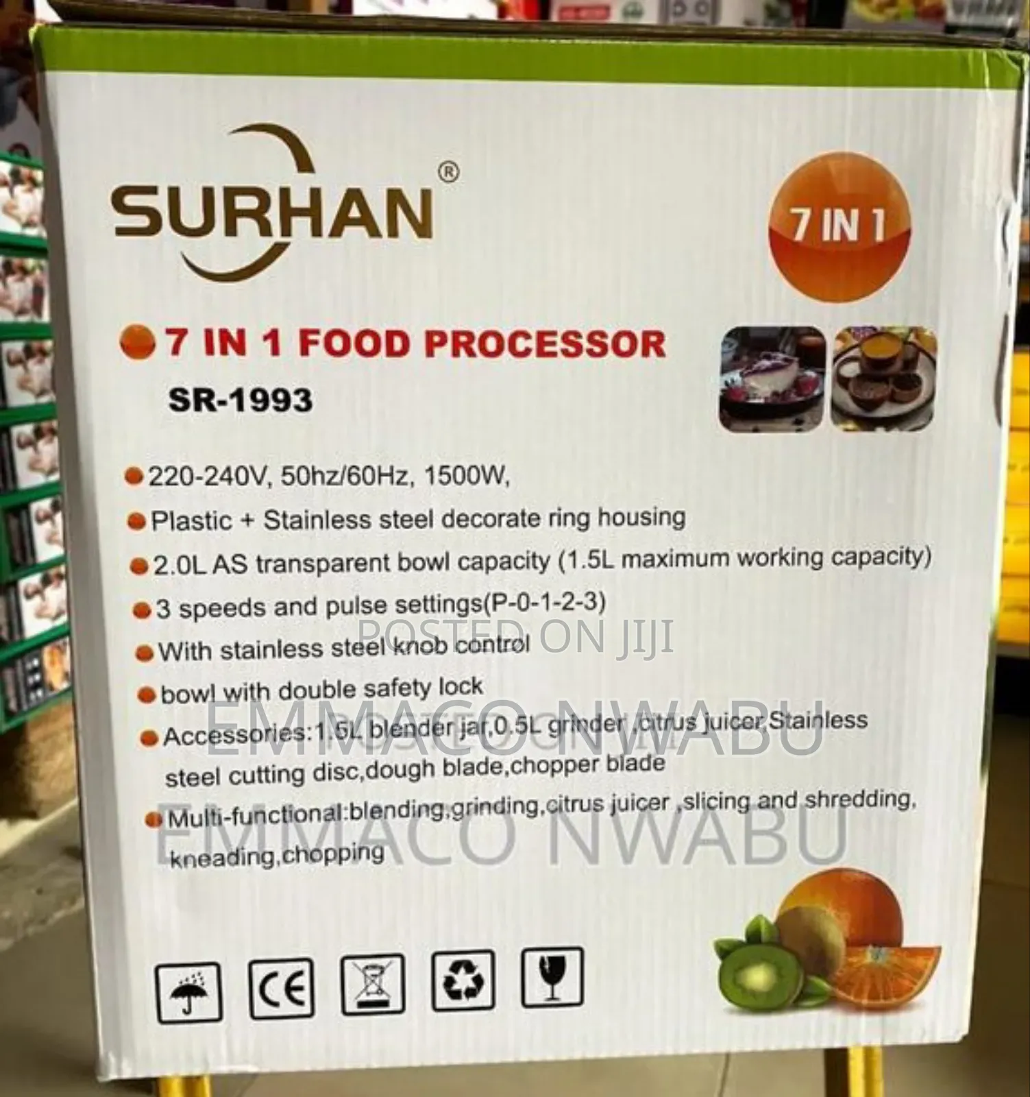 Surhan 7 in 1 Food Processor. 1500watts