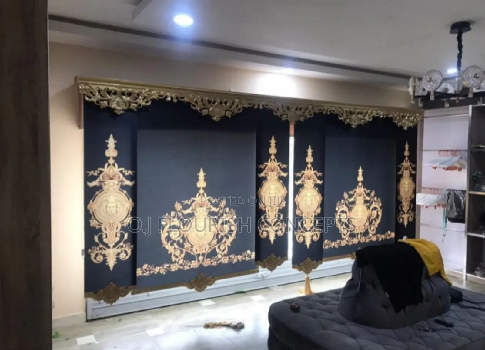 Black Gold Royal Blinds