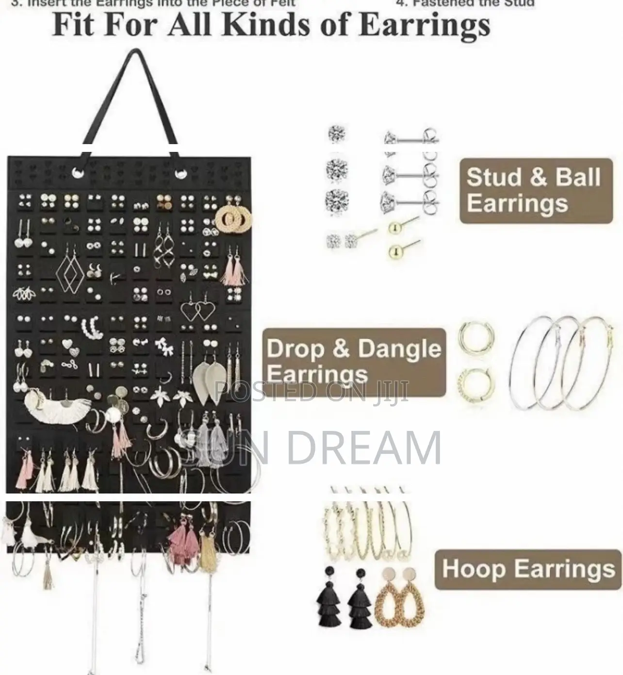 Earrings Storage Bag Jewelry Organizer