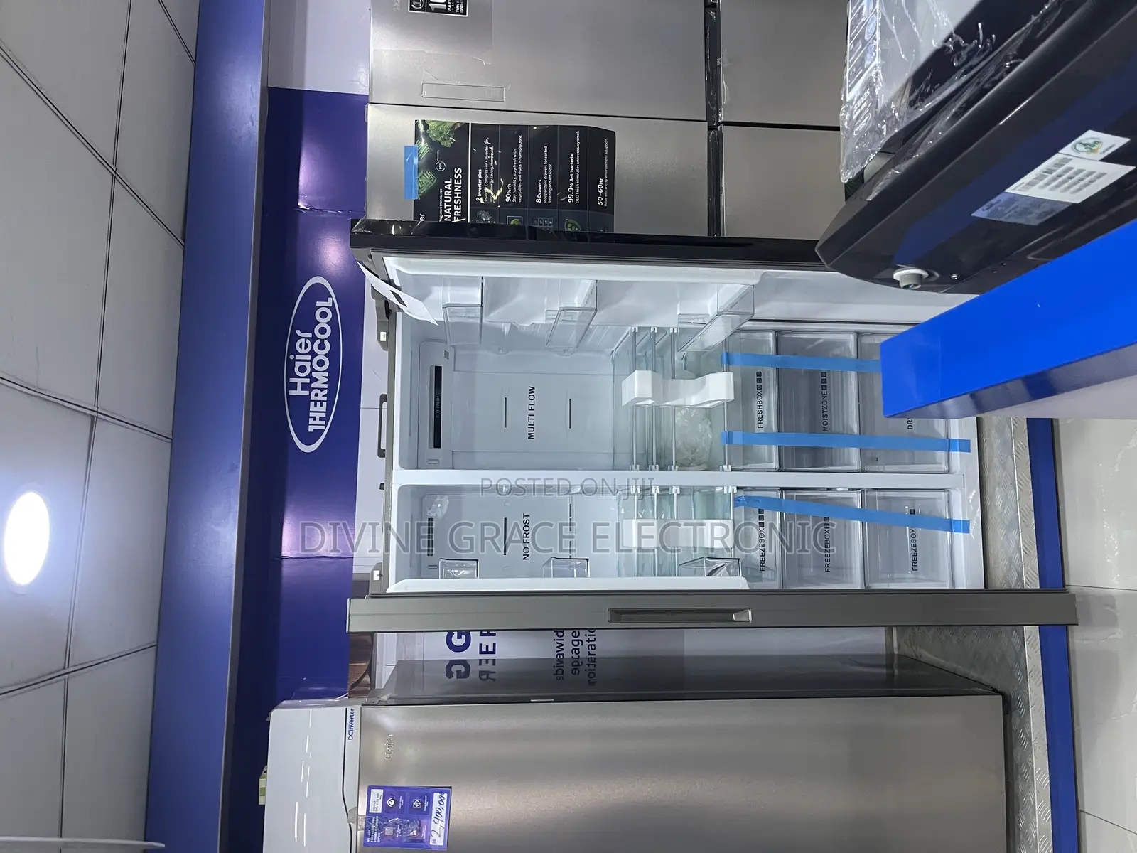 HRF-619 Side by Side Haier Thermocool Inverter Ref