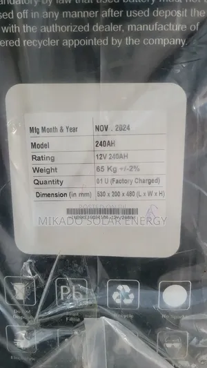 240ah 12v Foresolar Indian Tubular Battery