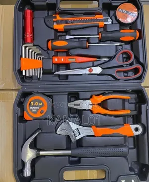 12 Pieces General Household Hand Tools Set With Plastic Box