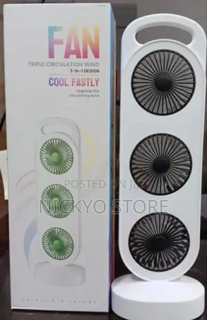 Triple Circulation Wind Fan – 3-in-1 Cool Fast Design