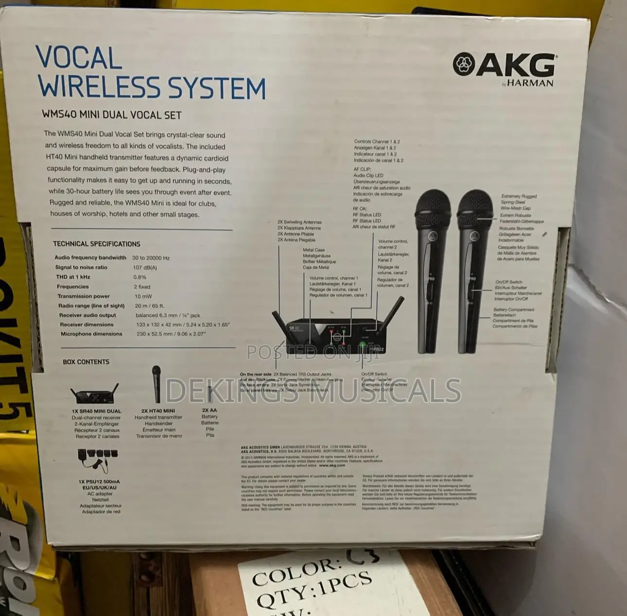Akg Wms40 Mini Dual Wireless Microphone System