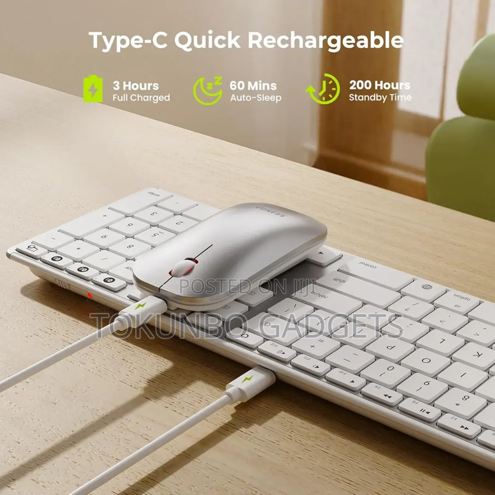 Seenda Wireless Mouse, Ultra Thin Compact Rechargeable