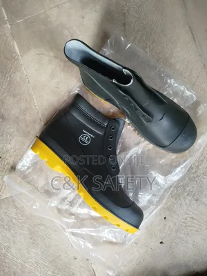 Rainboot Ankle Black Nd Yellow Sole