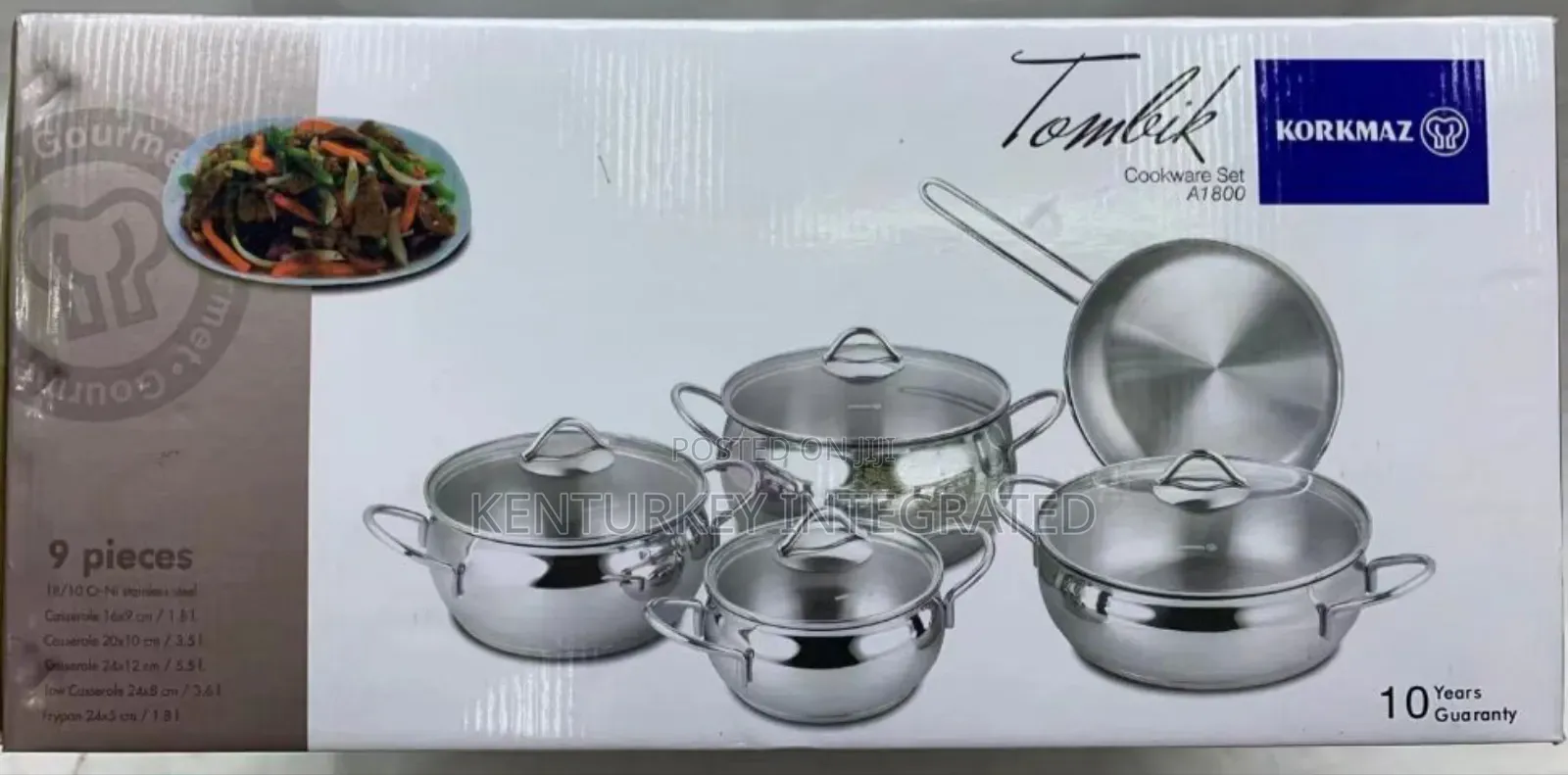 Korkmaz Tombik 9-Piece Induction Base Cookware Set